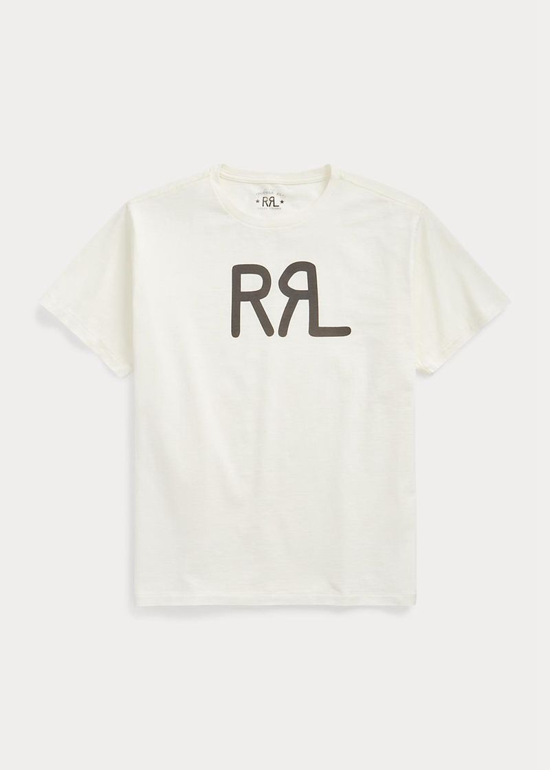 RRL T シャツ メンズ 白 ロゴ ジャージー GIODJ5403